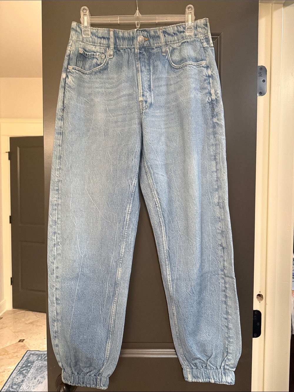 rag & bone Miramar Ankle Light Blue Women's Jogger Jeans Sweatpant Jeans